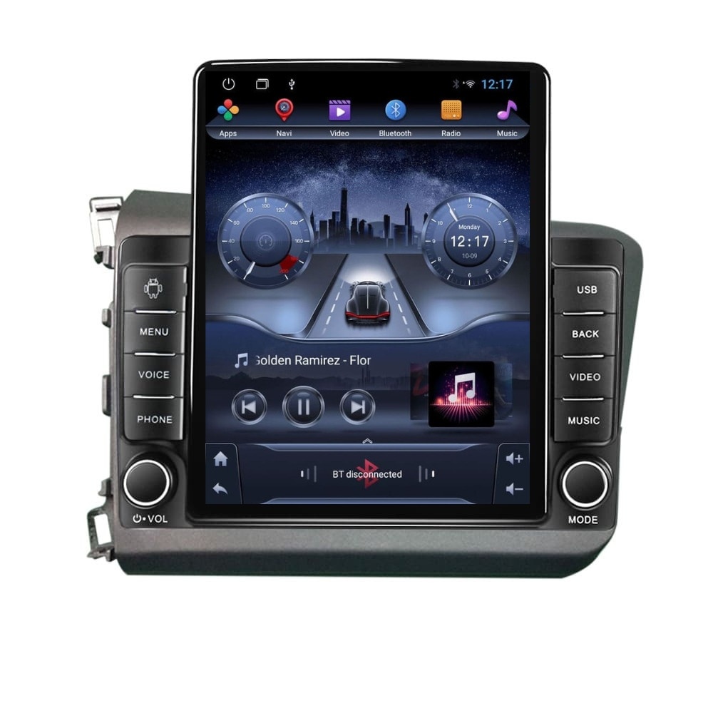 Navigatie dedicata cu Android Honda Civic IX Sedan 2011 - 2015, 1GB RAM, Radio GPS Dual Zone, Touchscreen IPS 9.7" HD tip Tesla, Internet Wi-Fi, Bluetooth, MirrorLink, USB - Imagine 2
