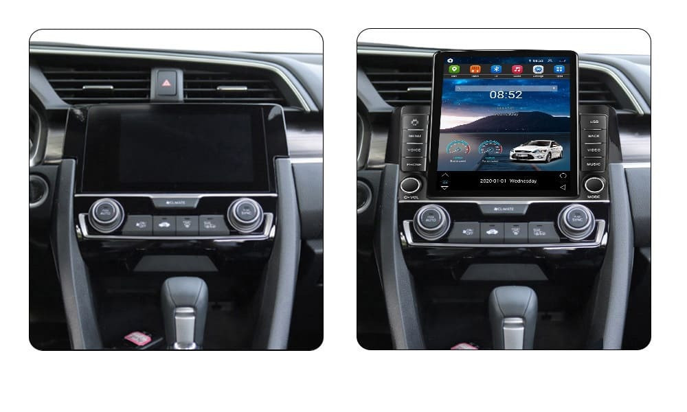 Navigatie dedicata cu Android Honda Civic X 2015 - 2021, 2GB RAM, Radio GPS Dual Zone, Touchscreen IPS 9.7