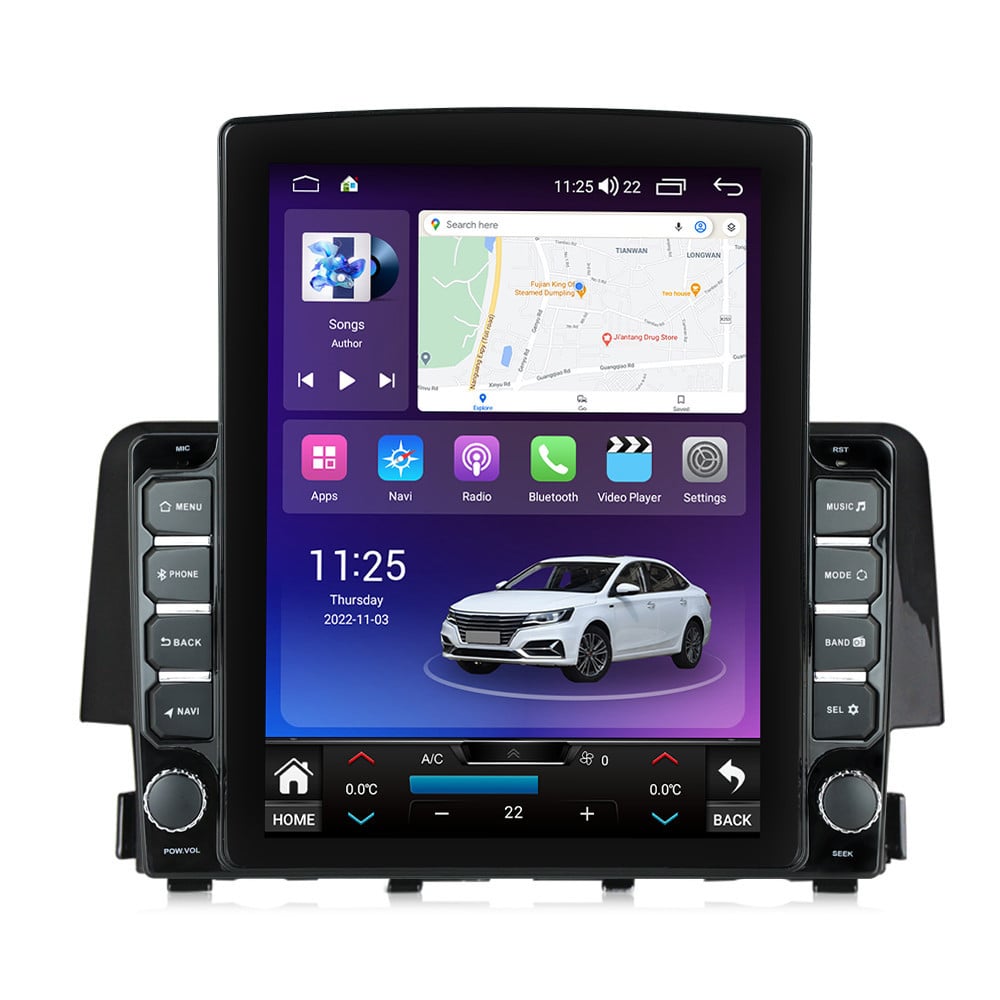 Navigatie dedicata cu Android Honda Civic X 2015 - 2021, 8GB RAM, Radio GPS Dual Zone, Touchscreen IPS 9.7