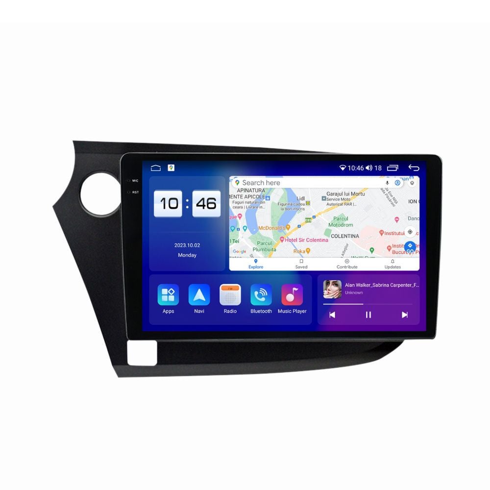 Navigatie dedicata cu Android Honda Insight 2009 - 2014 , 8GB RAM, Radio GPS Dual Zone, Display 2K QLED 9.5