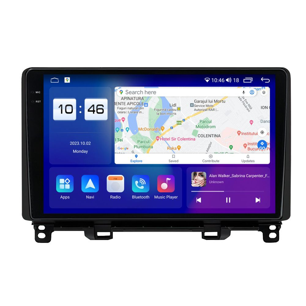 Navigatie dedicata cu Android Honda Jazz V dupa 2020, 8GB RAM, Radio GPS Dual Zone, Display 2K QLED 10.36