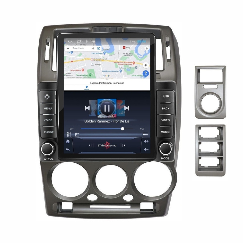 Navigatie dedicata cu Android Hyundai Getz 2001 - 2011, 1GB RAM, Radio GPS Dual Zone, Touchscreen IPS 9.7" HD tip Tesla, Internet Wi-Fi, Bluetooth, MirrorLink, USB - Imagine 3