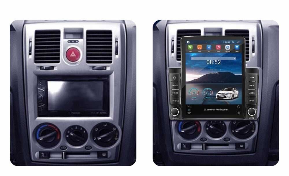 Navigatie dedicata cu Android Hyundai Getz 2001 - 2011, 1GB RAM, Radio GPS Dual Zone, Touchscreen IPS 9.7