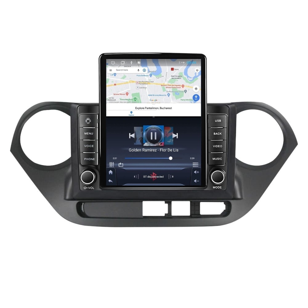 Navigatie dedicata cu Android Hyundai i10 2013 - 2019, 2GB RAM, Radio GPS Dual Zone, Touchscreen IPS 9.7" HD tip Tesla, Internet Wi-Fi, Bluetooth, MirrorLink, USB - Imagine 3