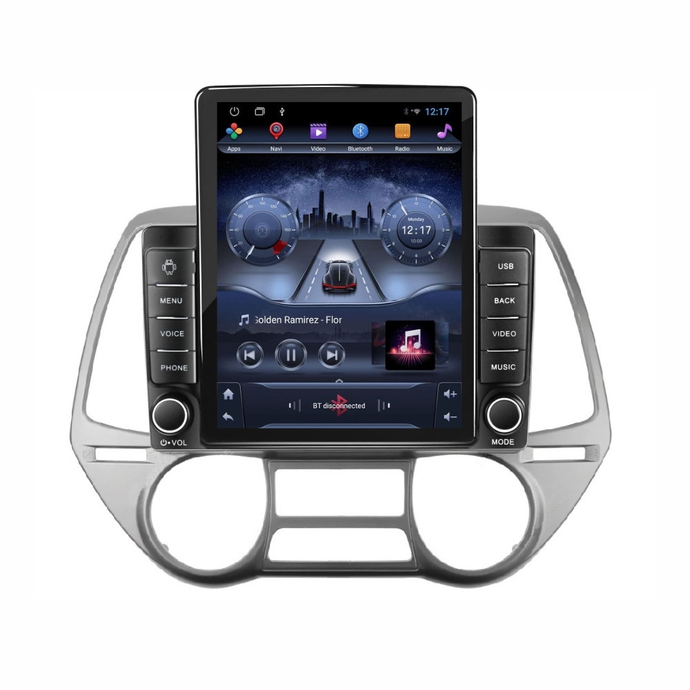 Navigatie dedicata cu Android Hyundai i20 2008 - 2012, clima automata, 2GB RAM, Radio GPS Dual Zone, Touchscreen IPS 9.7" HD tip Tesla, Internet Wi-Fi, Bluetooth, MirrorLink, USB, Waze