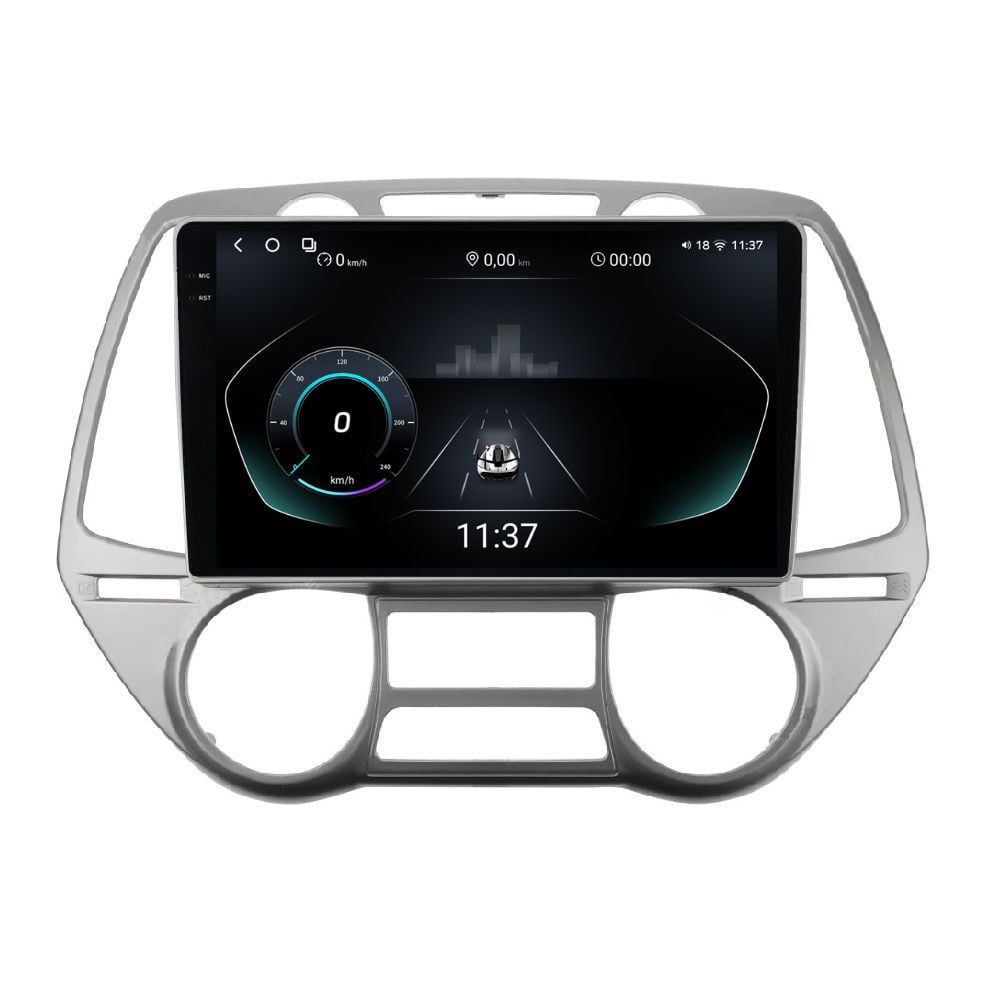 Navigatie dedicata cu Android Hyundai i20 2008 - 2012, clima automata, 12GB RAM, Radio GPS Dual Zone, Display 2K QLED 9.5