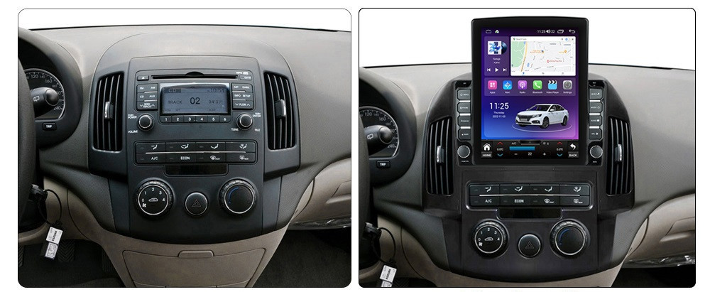 Navigatie dedicata cu Android Hyundai i30 2007 - 2012, clima manuala, 8GB RAM, Radio GPS Dual Zone, Touchscreen IPS 9.7