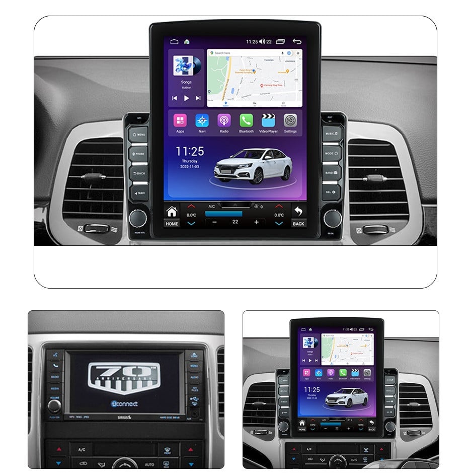 Navigatie dedicata cu Android Jeep Grand Cherokee IV 2011 - 2014, 8GB RAM, Radio GPS Dual Zone, Touchscreen IPS 9.7