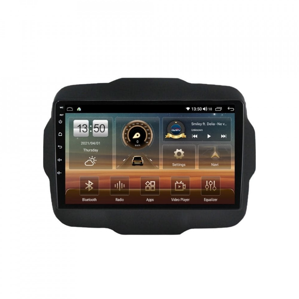 Navigatie dedicata cu Android Jeep Renegade dupa 2014, 4GB RAM, Radio GPS Dual Zone, Display HD QLED 9