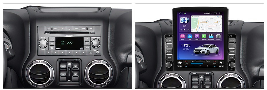 Navigatie dedicata cu Android Jeep Wrangler III (JK) 2007 - 2018, 8GB RAM, Radio GPS Dual Zone, Touchscreen IPS 9.7