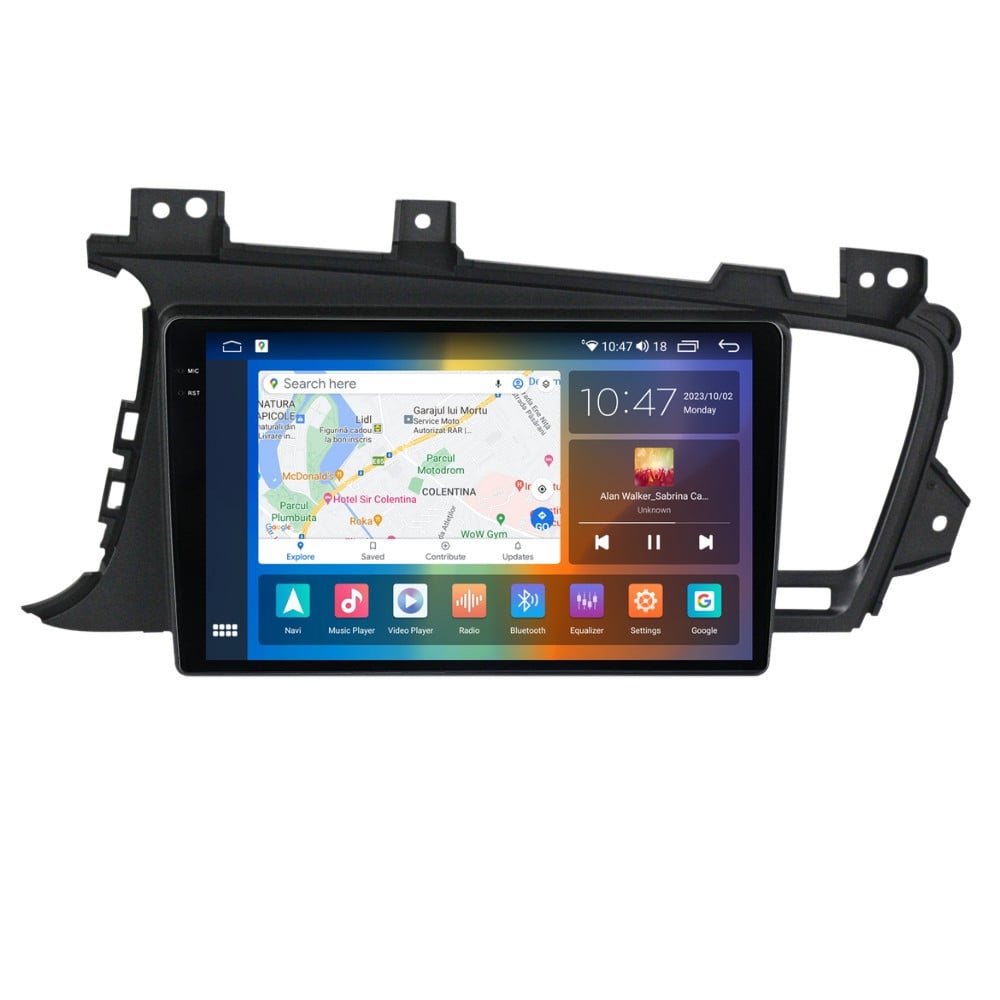 Navigatie dedicata cu Android Kia Optima I 2010 - 2015, 4GB RAM, Radio GPS Dual Zone, Display 2K QLED 9.5