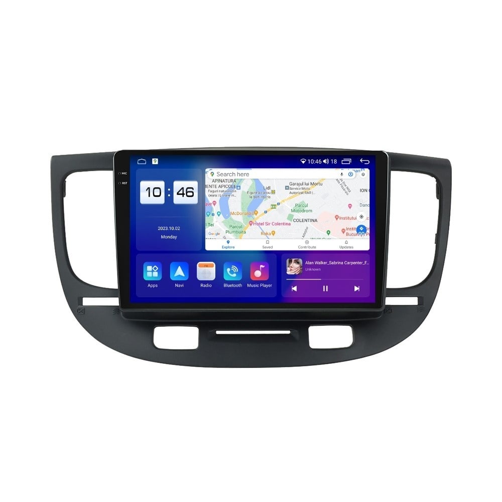 Navigatie dedicata cu Android Kia Rio II 2005 - 2011, 8GB RAM, Radio GPS Dual Zone, Display 2K QLED 9.5