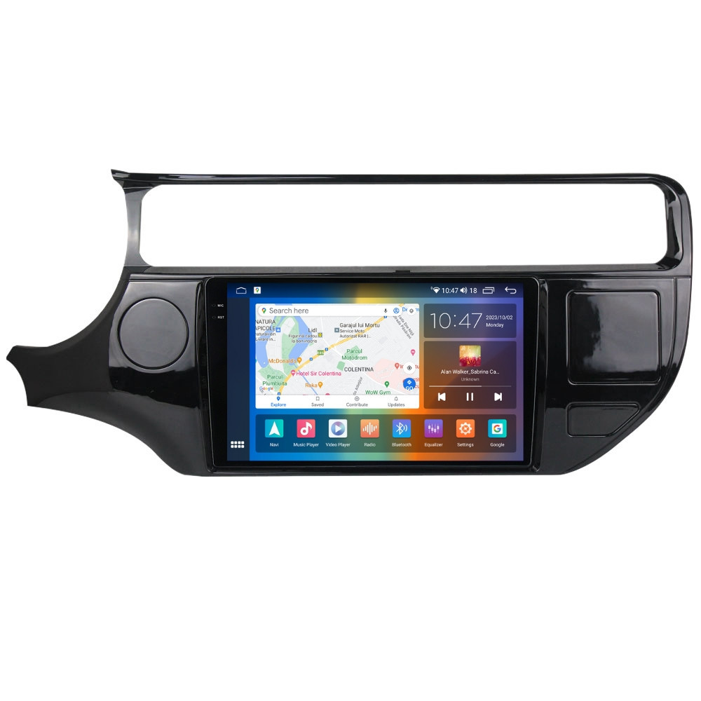 Navigatie dedicata cu Android Kia Rio III 2014 - 2017, 8GB RAM, Radio GPS Dual Zone, Display 2K QLED 9.5