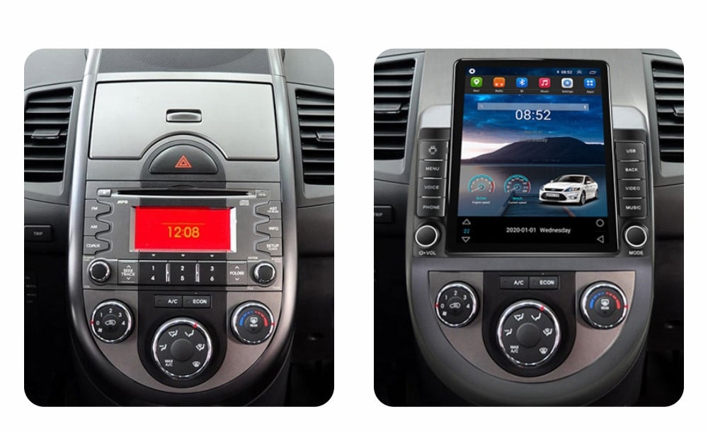 Navigatie dedicata cu Android Kia Soul 2009 - 2013, 2GB RAM, Radio GPS Dual Zone, Touchscreen IPS 9.7