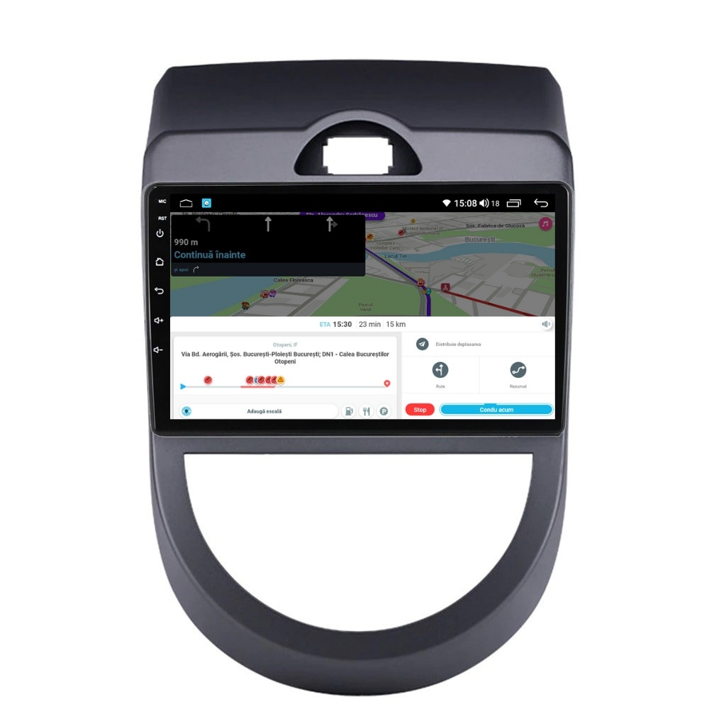 Navigatie dedicata cu Android Kia Soul 2009 - 2013, 4GB RAM, Radio GPS Dual Zone, Display HD IPS 9" Touchscreen, Internet Wi-Fi, Bluetooth, MirrorLink, USB - Imagine 8