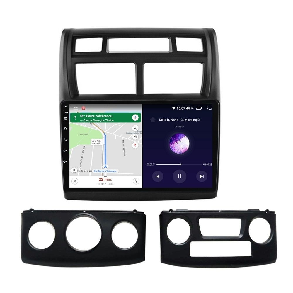 Navigatie dedicata cu Android KIA Sportage 2004 - 2010, 4GB RAM, Radio GPS Dual Zone, Display HD QLED 9" Touchscreen, Internet Wi-Fi si slot SIM 4G, Bluetooth, MirrorLink, USB - Imagine 8
