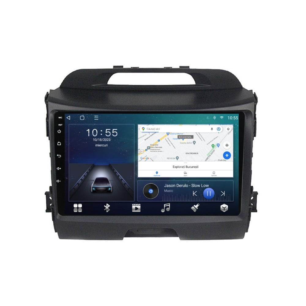 Navigatie dedicata cu Android KIA Sportage 2010 - 2016, 3GB RAM, Radio GPS Dual Zone, Display HD QLED 9