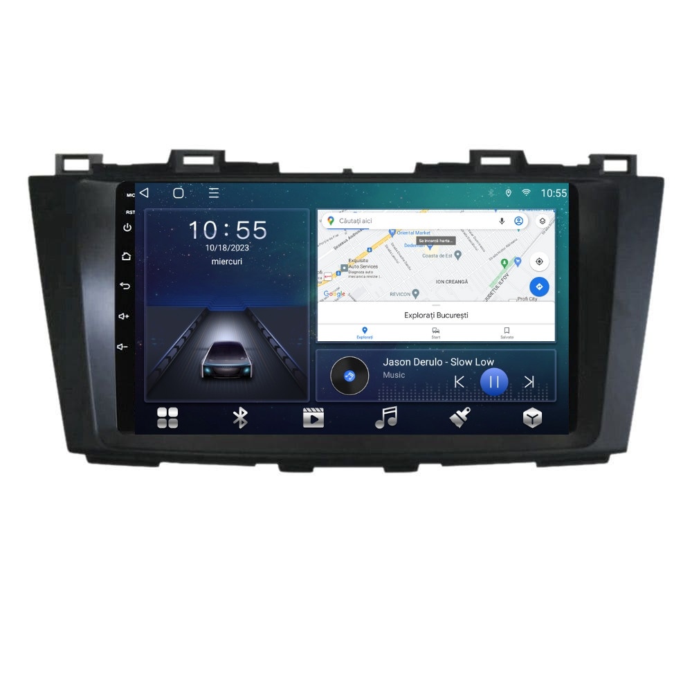 Navigatie dedicata cu Android Mazda 5 2010 - 2017, 2GB RAM, Radio GPS Dual Zone, Display HD QLED 9