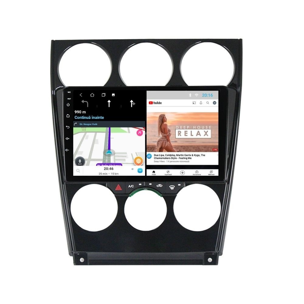Navigatie dedicata cu Android Mazda 6 2002 - 2008, 1GB RAM, Radio GPS Dual Zone, Display HD IPS 9" Touchscreen, Internet Wi-Fi, Bluetooth, MirrorLink, USB - Imagine 6