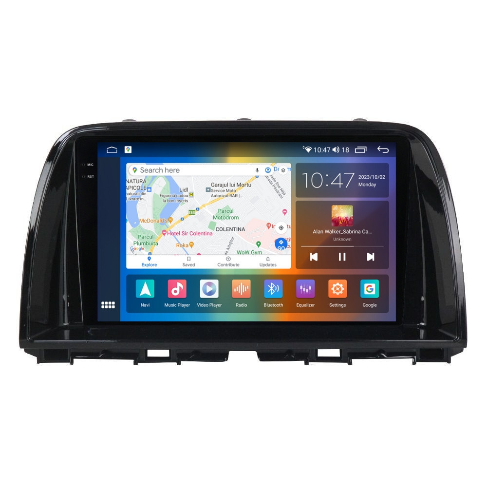 Navigatie dedicata cu Android Mazda CX-5 2011 - 2017, 8GB RAM, Radio GPS Dual Zone, Display 2K QLED 9.5