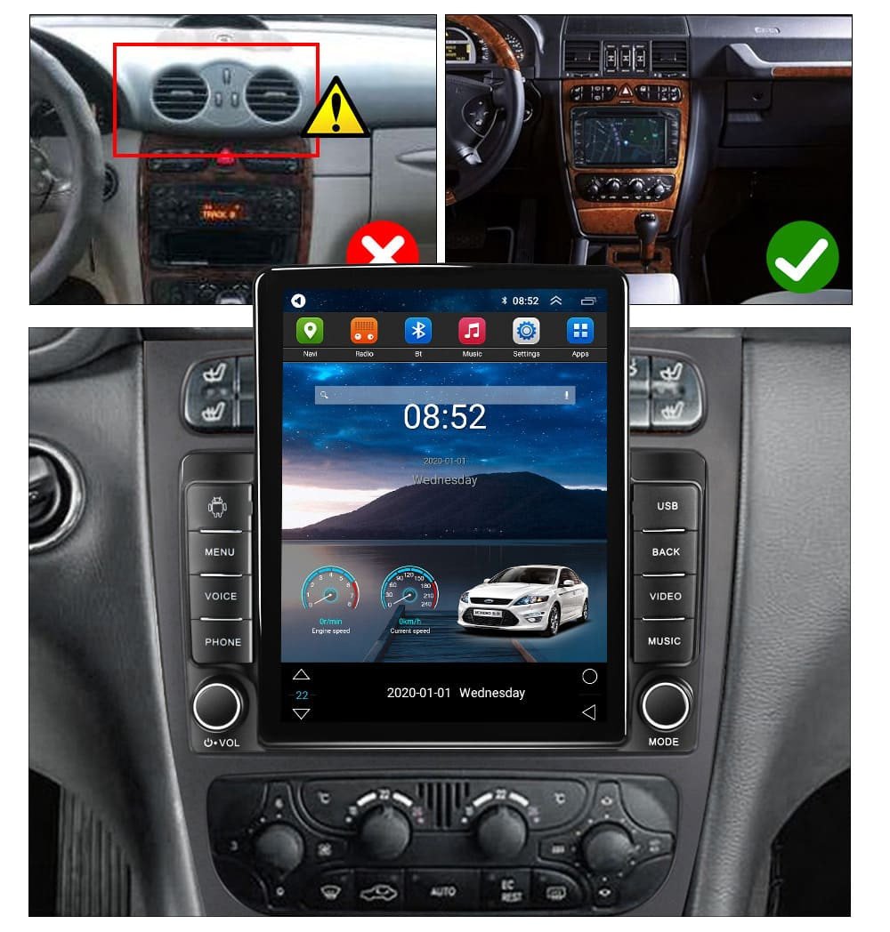 Navigatie dedicata cu Android Mercedes C-Class W203 2000 - 2004, 1GB RAM, Radio GPS Dual Zone, Touchscreen IPS 9.7