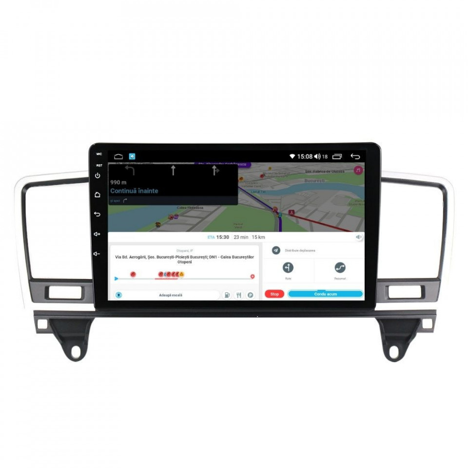 Navigatie dedicata cu Android Mercedes M-Class ML W166 2011 - 2015, 6GB RAM, Radio GPS Dual Zone, Display HD QLED 9" Touchscreen, Internet Wi-Fi si slot SIM 4G, Bluetooth, MirrorLink, USB - Imagine 8