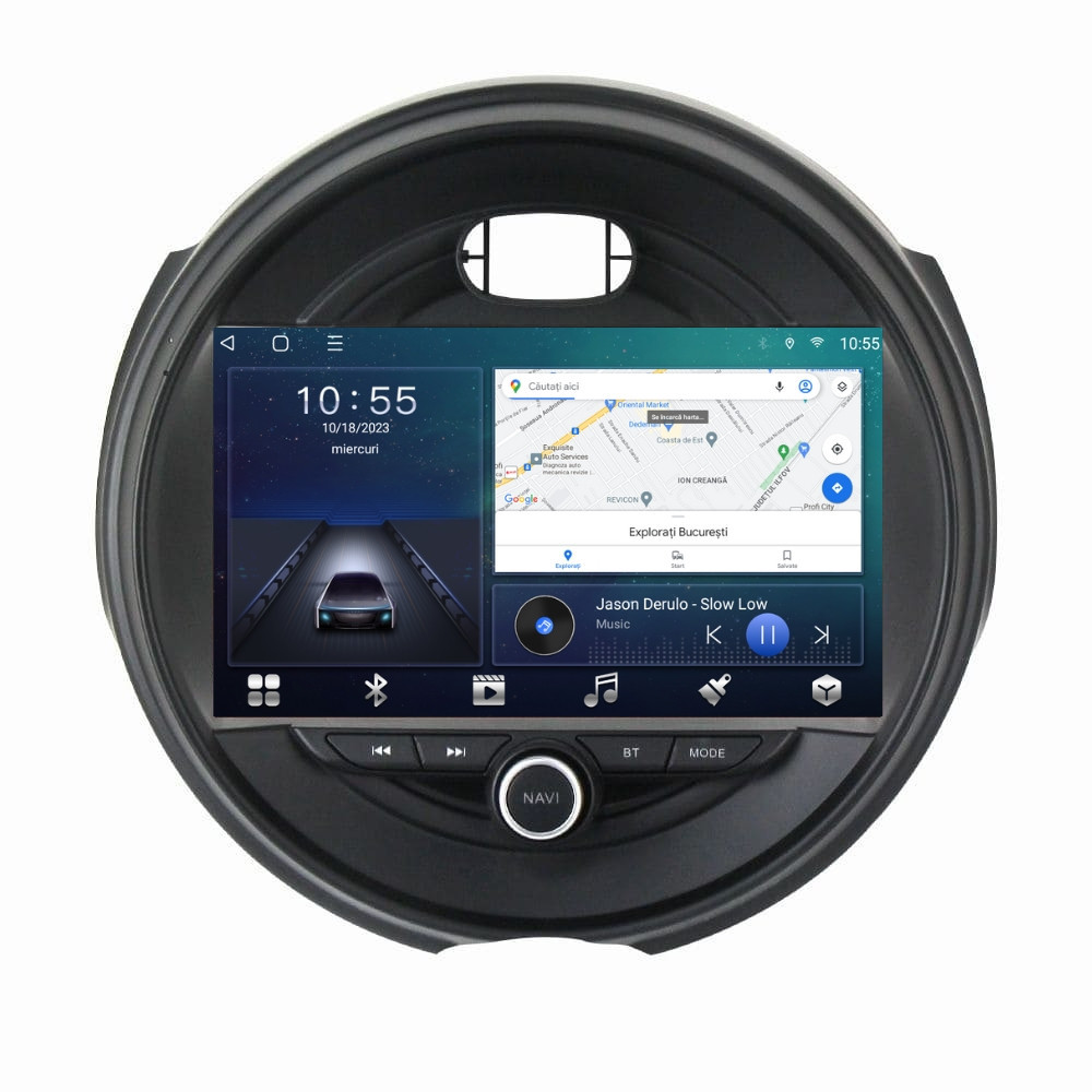 Navigatie dedicata cu Android Mini Cooper / One (F55, F56, F57) 2014 - 2020, 2GB RAM, Radio GPS Dual Zone, Display HD QLED 9