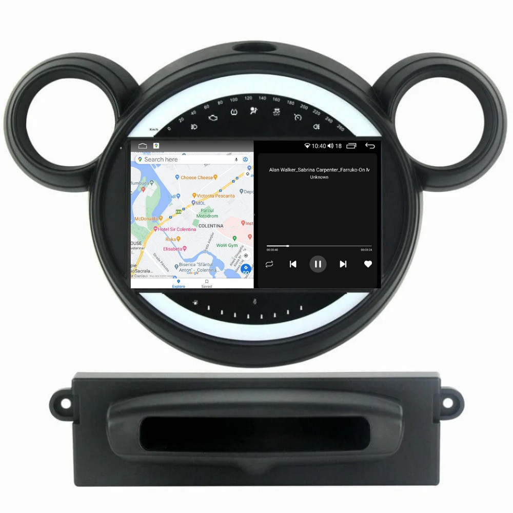 Navigatie dedicata cu Android Mini Countryman / Paceman (R60, R61) 2010 - 2017, 4GB RAM, Radio GPS Dual Zone, Display 2K QLED 9.5