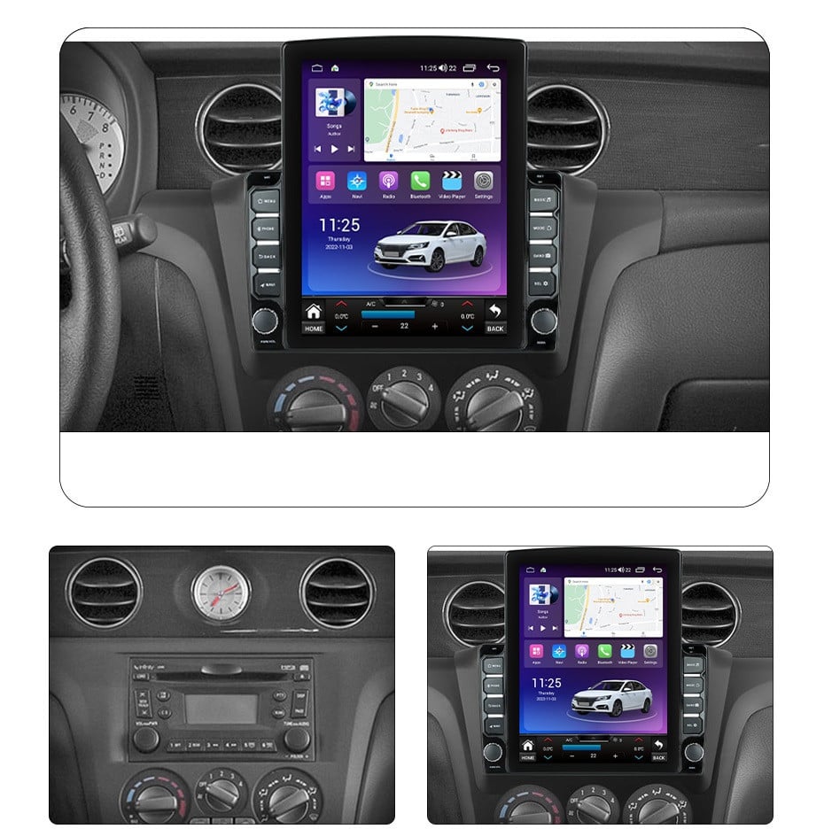 Navigatie dedicata cu Android Mitsubishi Outlander I 2001 - 2006, 8GB RAM, Radio GPS Dual Zone, Touchscreen IPS 9.7