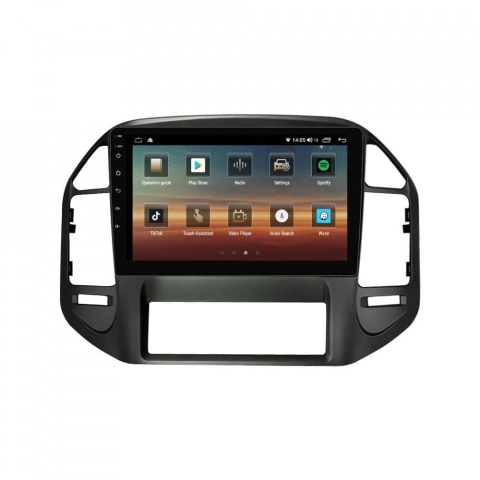 Navigatie dedicata cu Android Mitsubishi Pajero III 2001 - 2006, 8GB RAM, Radio GPS Dual Zone, Display HD QLED 10