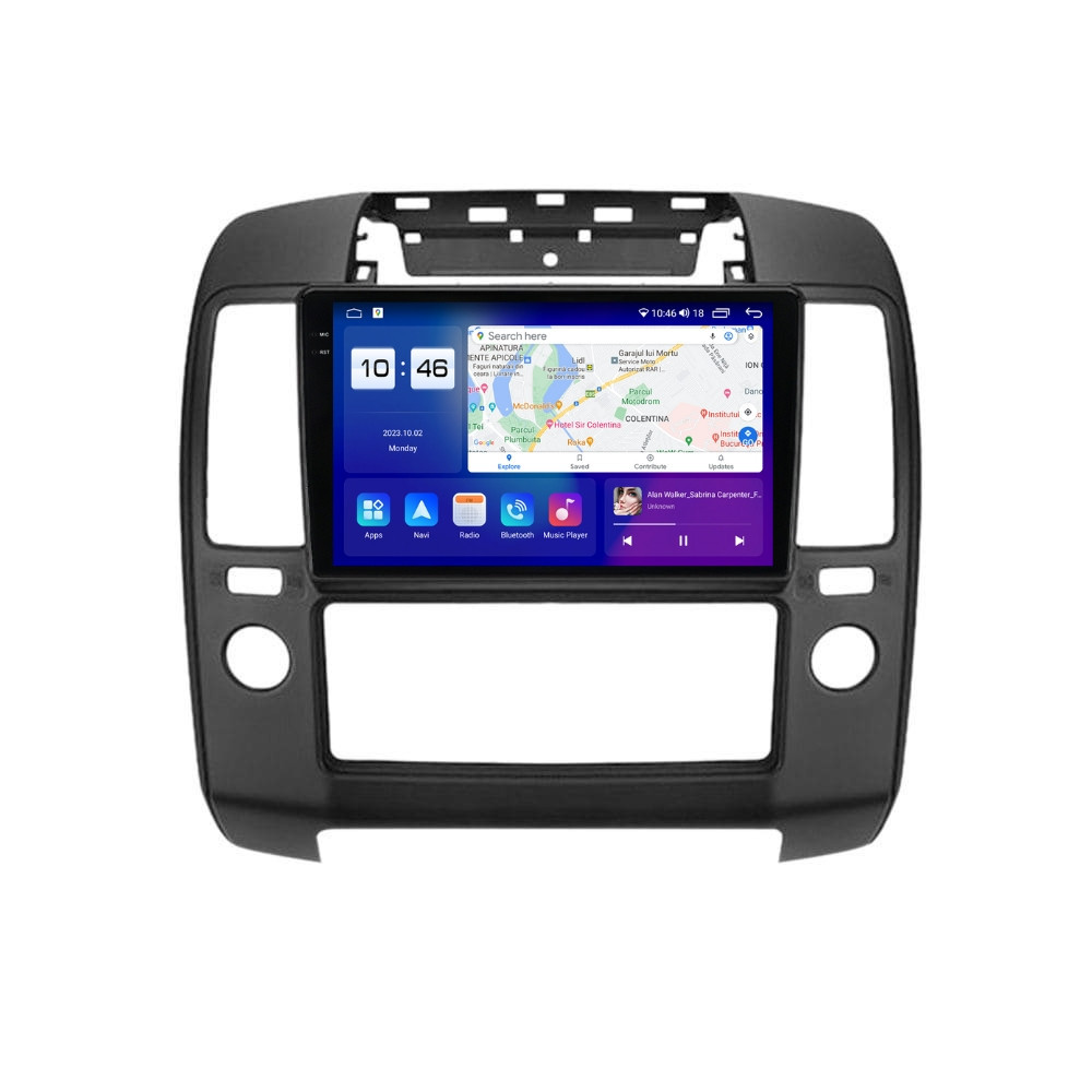 Navigatie dedicata cu Android Nissan Navara D40 2004 - 2014, 4GB RAM, Radio GPS Dual Zone, Display 2K QLED 9.5