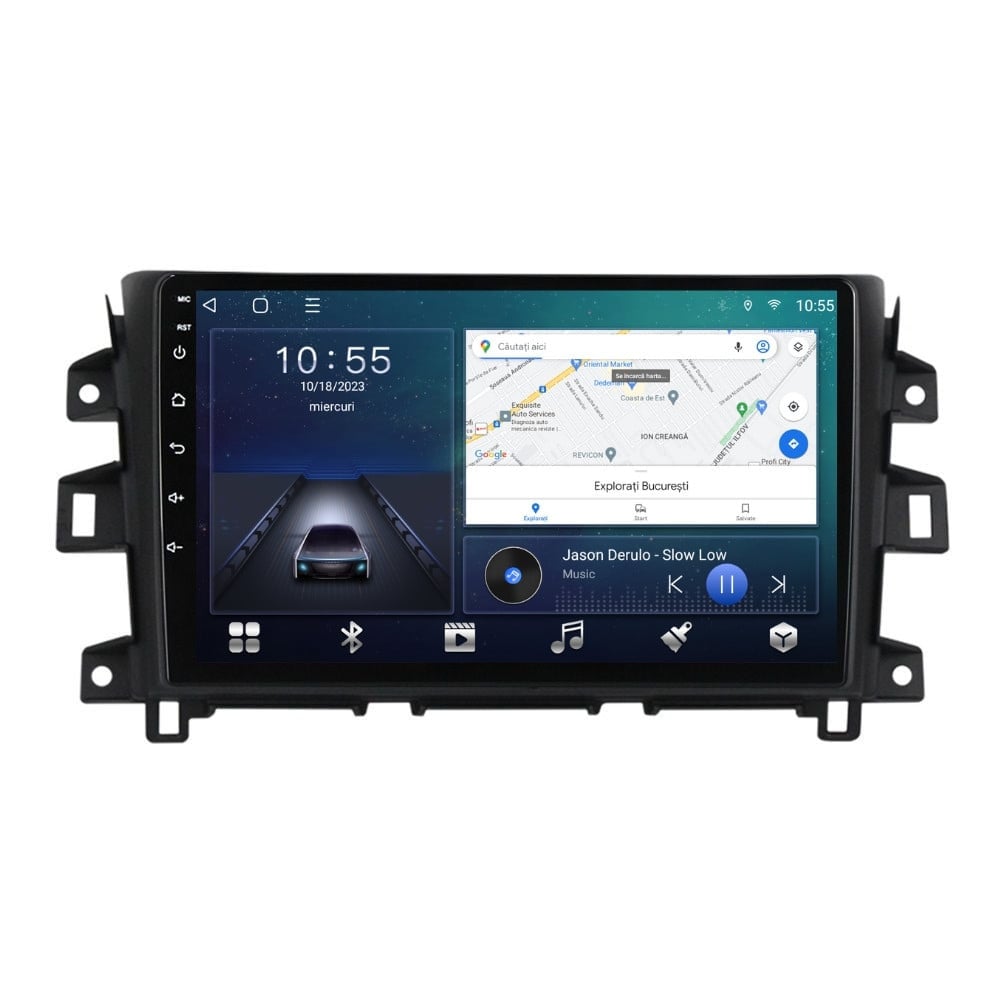 Navigatie dedicata cu Android Nissan Navara / NP300 D23 dupa 2014, 3GB RAM, Radio GPS Dual Zone, Display HD QLED 9