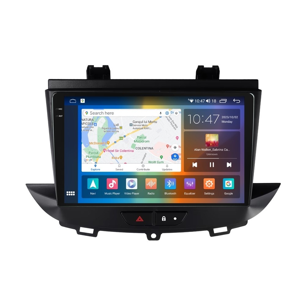 Navigatie dedicata cu Android Opel Crossland X 2017 - 2021, 4GB RAM, Radio GPS Dual Zone, Display 2K QLED 9.5