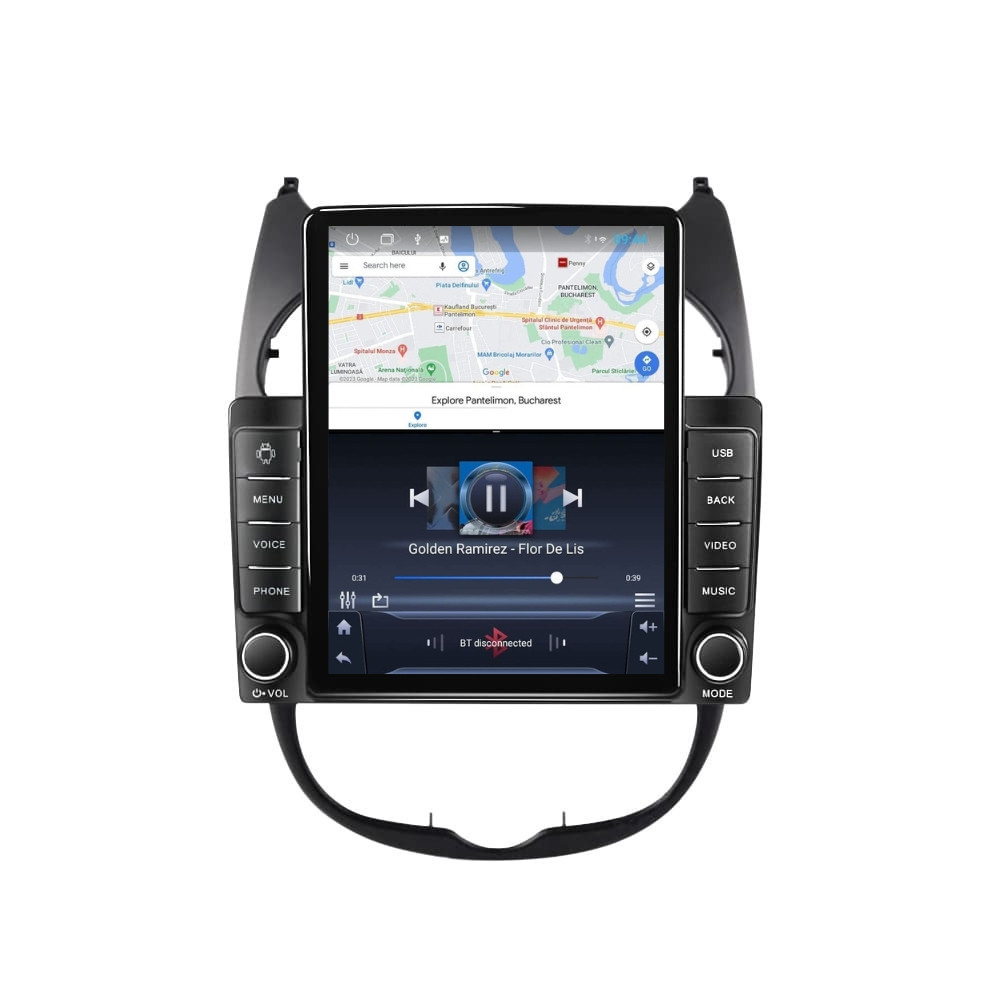 Navigatie dedicata cu Android Peugeot 206 1998 - 2009, 2GB RAM, Radio GPS Dual Zone, Touchscreen IPS 9.7