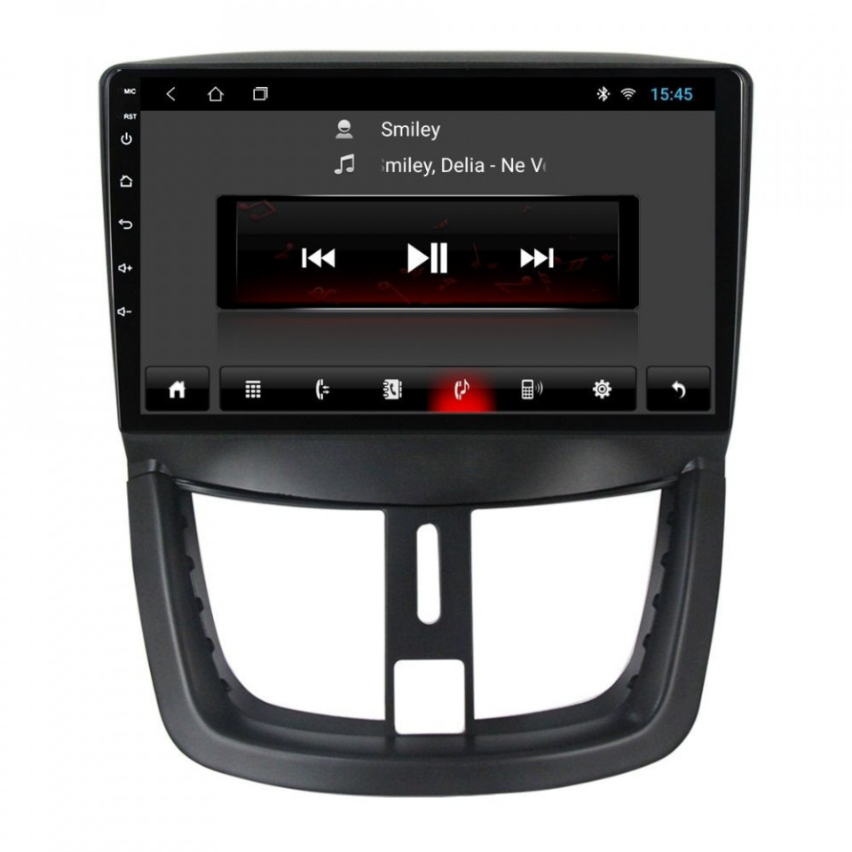 Navigatie dedicata cu Android Peugeot 207 2006 - 2015, 2GB RAM, Radio GPS Dual Zone, Display HD IPS 9
