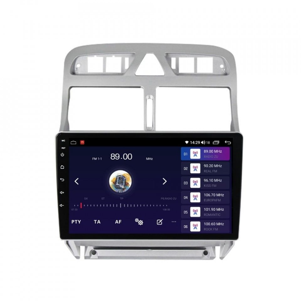 Navigatie dedicata cu Android Peugeot 307 2000 - 2013, 8GB RAM, Radio GPS Dual Zone, Display HD QLED 9