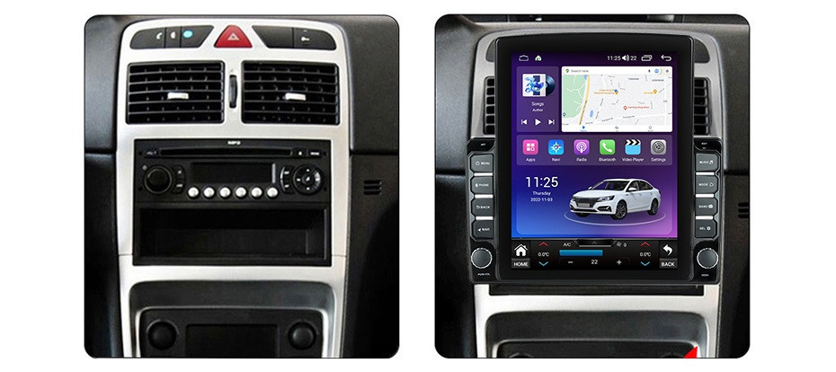 Navigatie dedicata cu Android Peugeot 307 2000 - 2013, 8GB RAM, Radio GPS Dual Zone, Touchscreen IPS 9.7