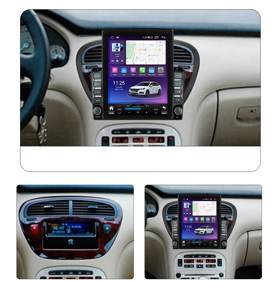 Navigatie dedicata cu Android Peugeot 607 2004 - 2011, 8GB RAM, Radio GPS Dual Zone, Touchscreen IPS 9.7