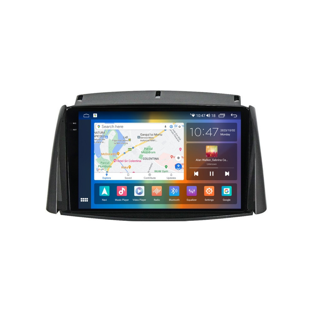 Navigatie dedicata cu Android Renault Koleos 2008 - 2016, 4GB RAM, Radio GPS Dual Zone, Display 2K QLED 9.5