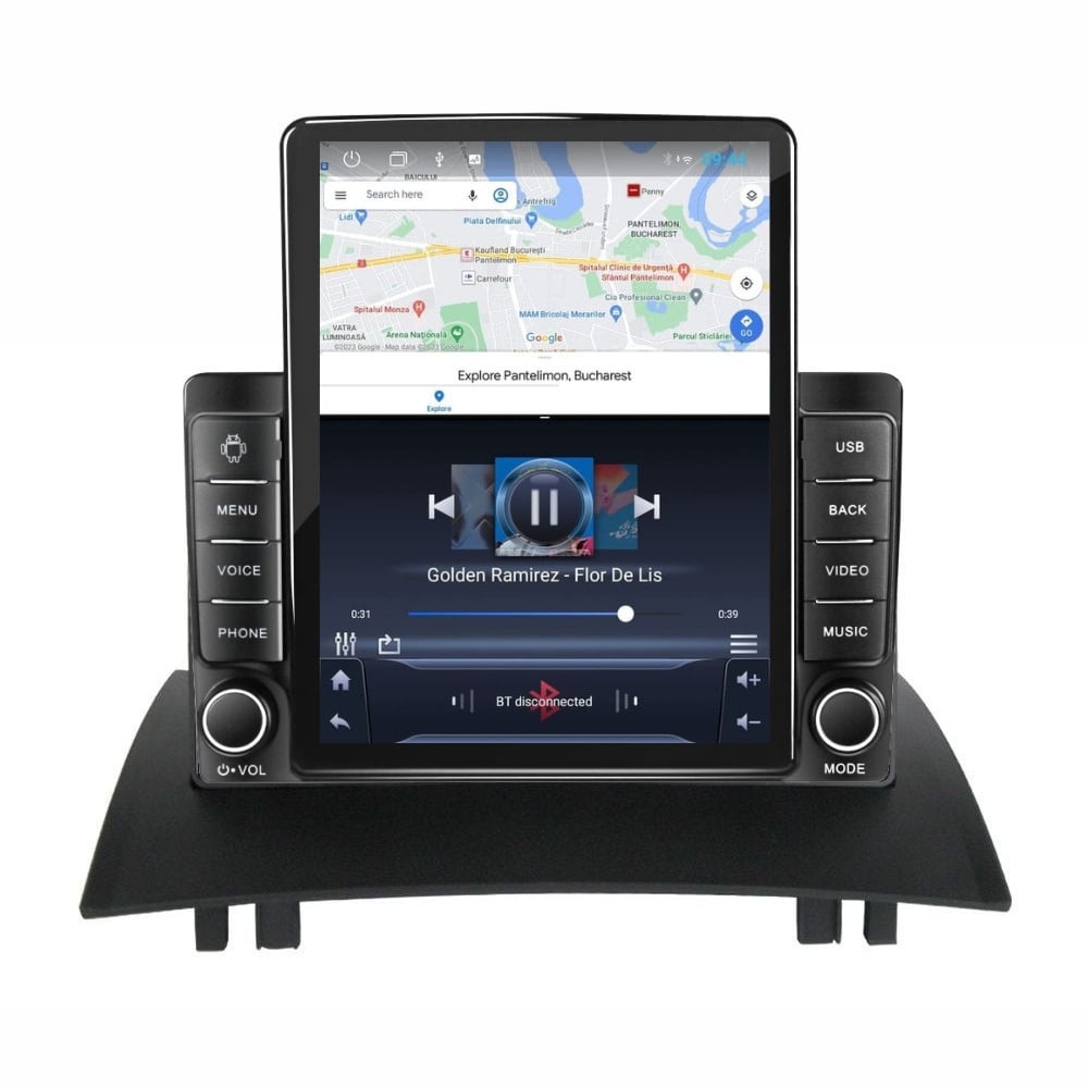 Navigatie dedicata cu Android Renault Megane II 2001 - 2009, 2GB RAM, Radio GPS Dual Zone, Touchscreen IPS 9.7