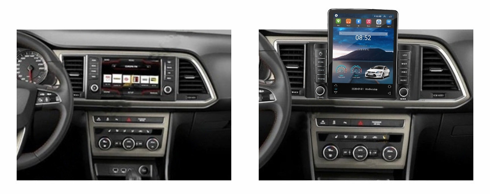 Navigatie dedicata cu Android Seat Ateca dupa 2016, 1GB RAM, Radio GPS Dual Zone, Touchscreen IPS 9.7