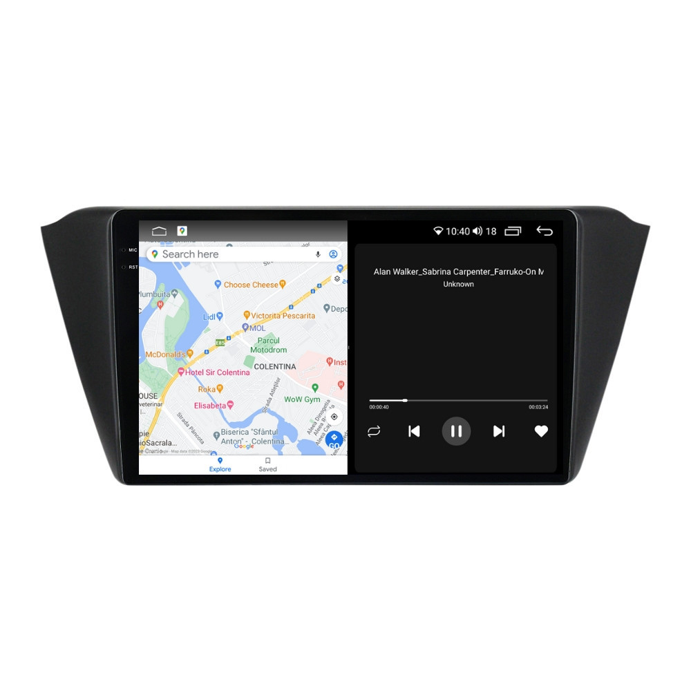 Navigatie dedicata cu Android Skoda Fabia III 2014 - 2021, 8GB RAM, Radio GPS Dual Zone, Display 2K QLED 9.5