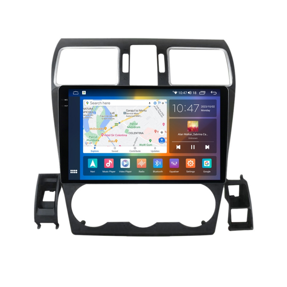 Navigatie dedicata cu Android Subaru Impreza / XV / WRX 2012 - 2017, 4GB RAM, Radio GPS Dual Zone, Display 2K QLED 9.5