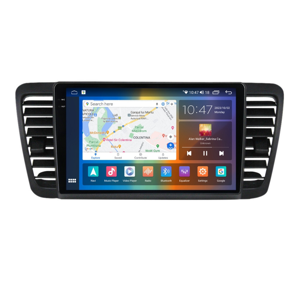 Navigatie dedicata cu Android Subaru Outback / Legacy 2003 - 2009, 8GB RAM, Radio GPS Dual Zone, Display 2K QLED 9.5