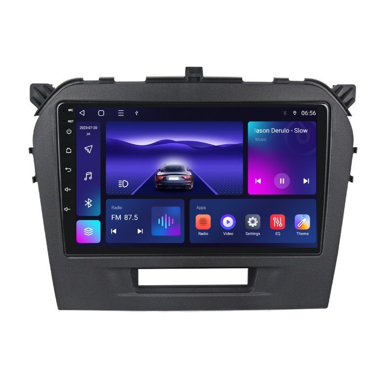 Navigatie dedicata cu Android Suzuki Vitara dupa 2015, 2GB RAM, Radio GPS Dual Zone, Display HD QLED 9" Touchscreen, Internet Wi-Fi si slot SIM 4G, Bluetooth, MirrorLink, USB - Imagine 2