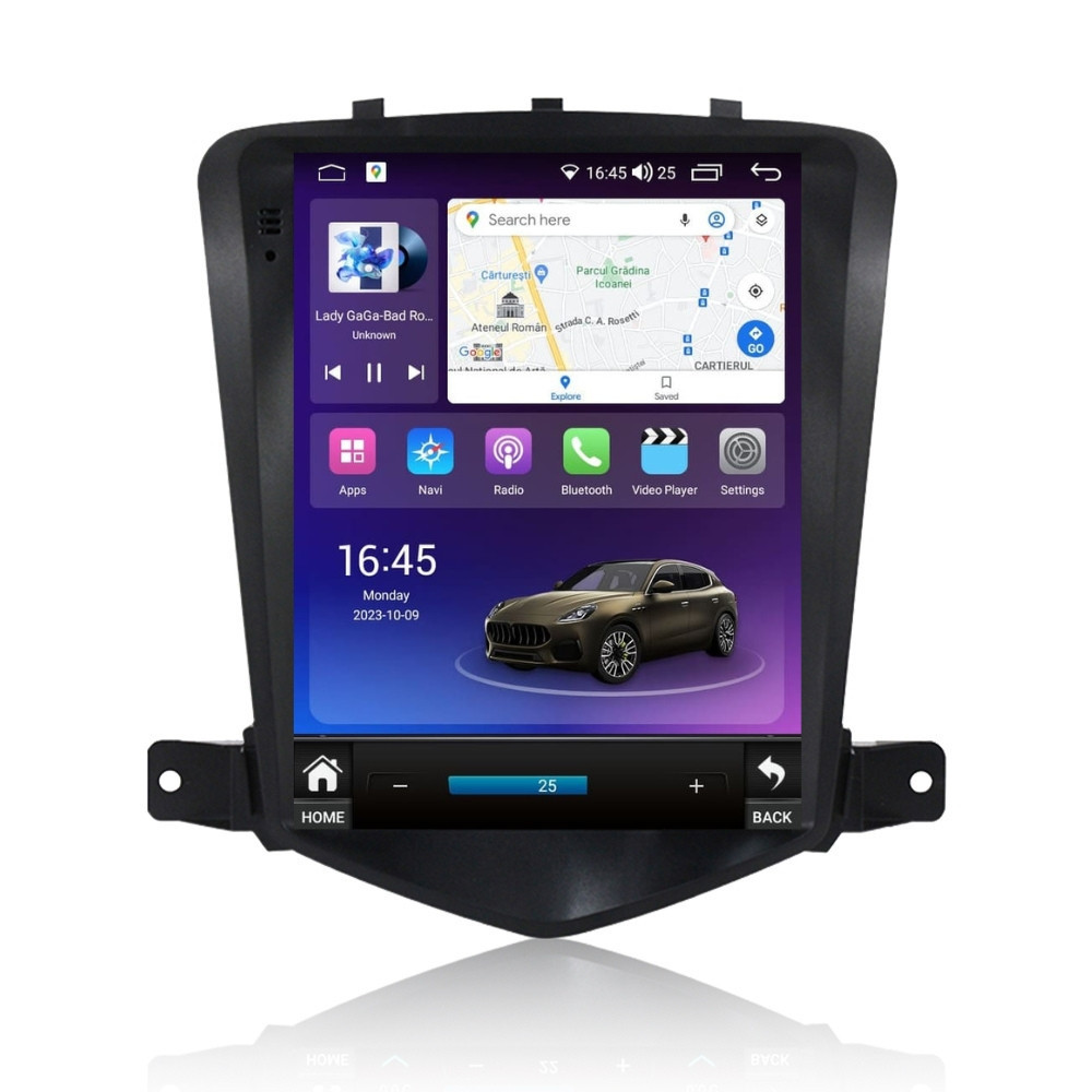 Navigatie dedicata cu Android tip tesla Chevrolet Cruze 2008 - 2013, 4GB RAM, Radio GPS Dual Zone, Touchscreen IPS 9.7