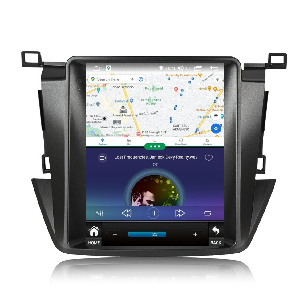 Navigatie dedicata cu Android tip tesla Toyota Rav4 IV 2013 - 2018, 8GB RAM, Radio GPS Dual Zone, Touchscreen IPS 9.7