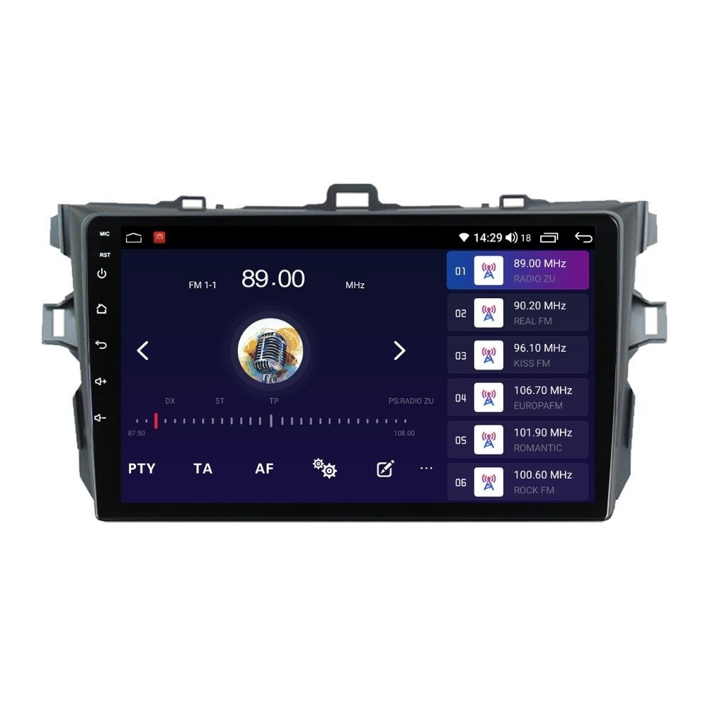 Navigatie dedicata cu Android Toyota Corolla 2007 - 2013, 4GB RAM, Radio GPS Dual Zone, Display HD QLED 9" Touchscreen, Internet Wi-Fi si slot SIM 4G, Bluetooth, MirrorLink, USB - Imagine 4