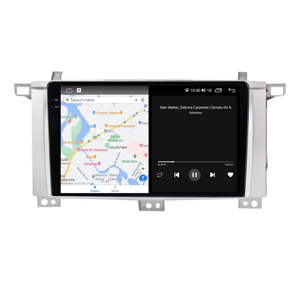 Navigatie dedicata cu Android Toyota Land Cruiser J100 2002 - 2008, 4GB RAM, Radio GPS Dual Zone, Display 2K QLED 9.5