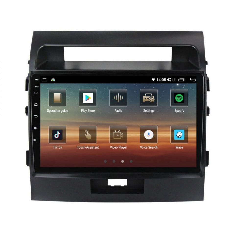 Navigatie dedicata cu Android Toyota Land Cruiser J200 2008 - 2015, 8GB RAM, Radio GPS Dual Zone, Display HD QLED 10